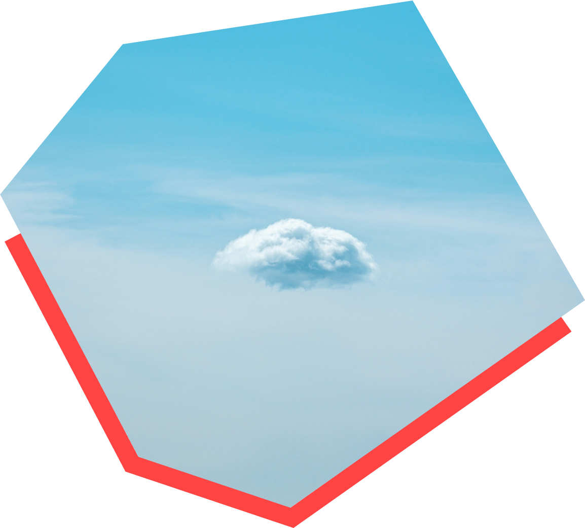 A single cloud floating in the sky.